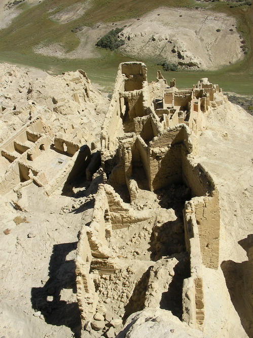 Looking down into the Tsaparang temple complex. Western Tibet.